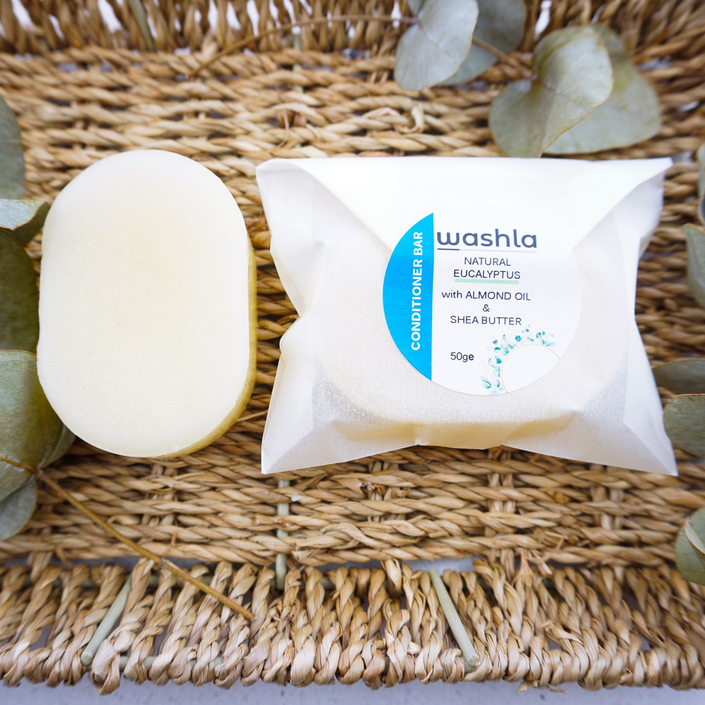 washla conditioner bar in hamper tray