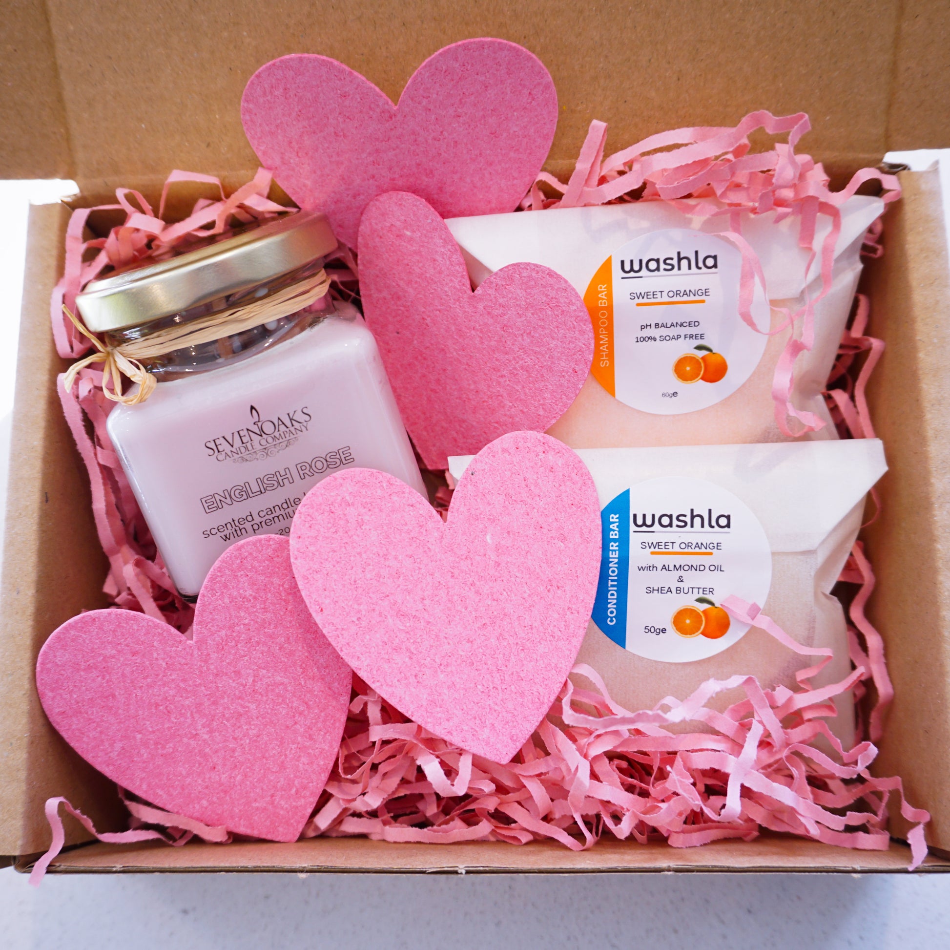 A Valentine shampoo and conditioner bars gift set